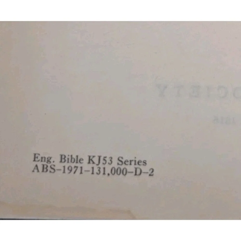 Vtg KJV Holy Bible American Bible Society 1971 Hardcover Maps Old New Testamemt